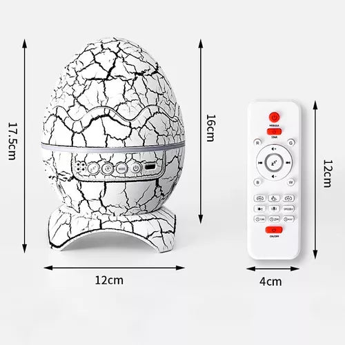 PROYECTOR DE ESTRELLAS HUEVO DINOSAURIO CON ALTAVOZ BLUETOOTH