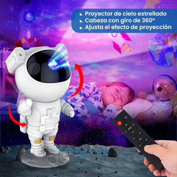 PROYECTOR LED ASTRONAUTA 2 EN 1 PARLANTE BLUETOOTH CON CONTROL