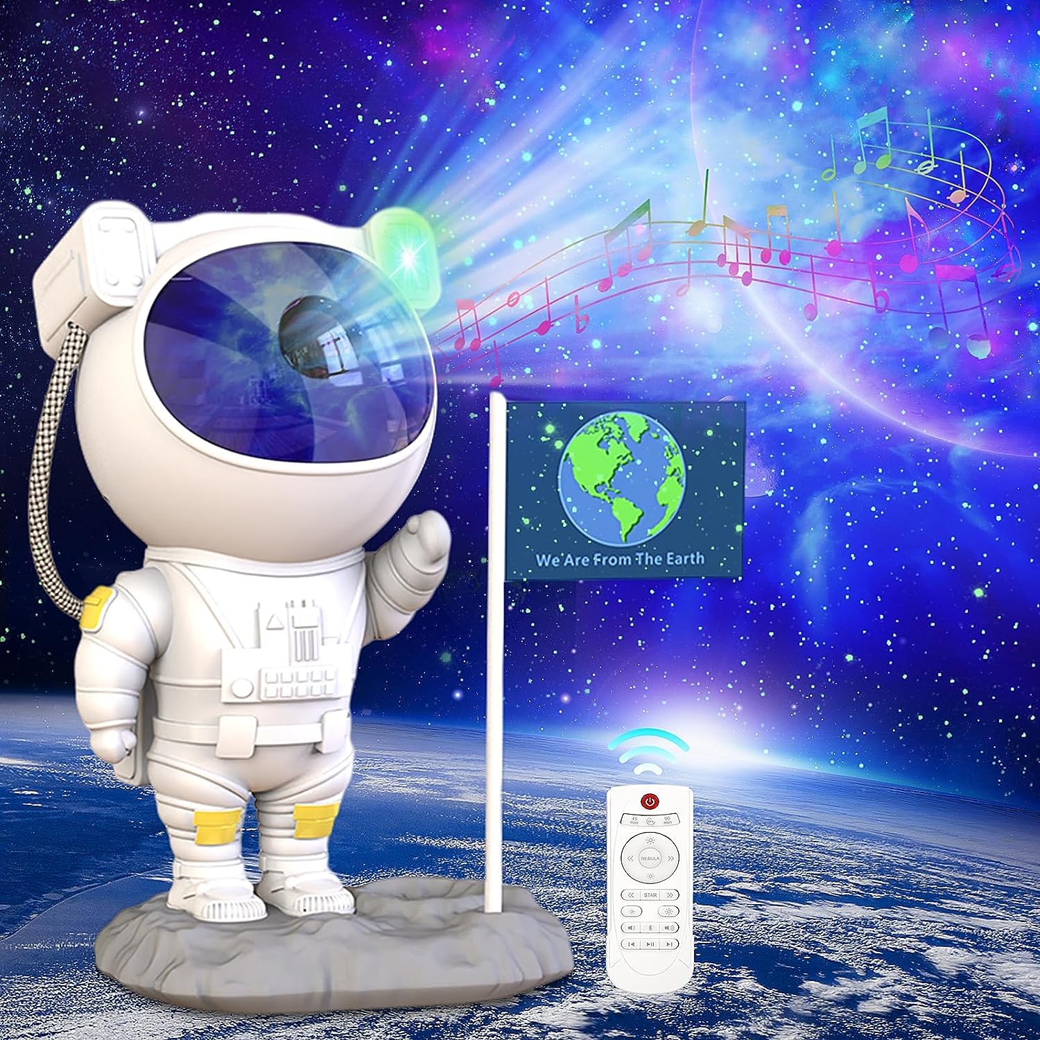 PROYECTOR LED ASTRONAUTA 2 EN 1 PARLANTE BLUETOOTH CON CONTROL